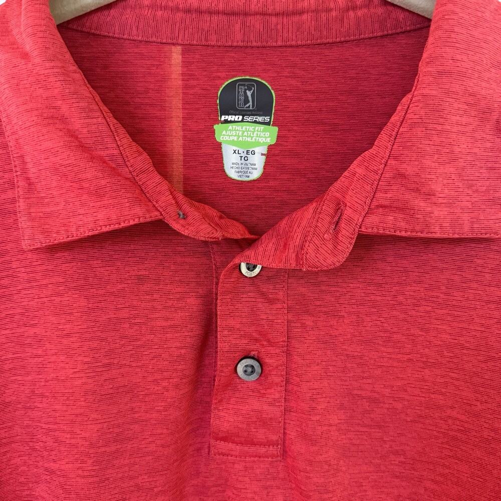 PGA Tour pro Series Athletic Fit Performance Golf Polo Red Size XXL - Picture 1 of 4